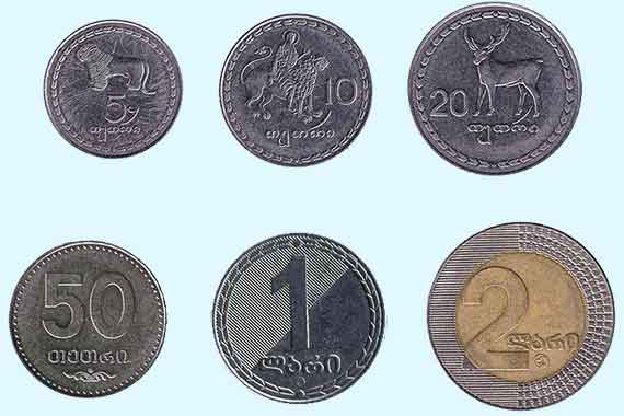 Georgian Lari coins, Second series Coins (current) of the country Georgia