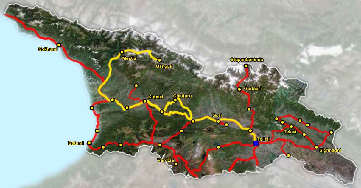 Why Me Travel - Map of the Anniversary Svaneti Holiday